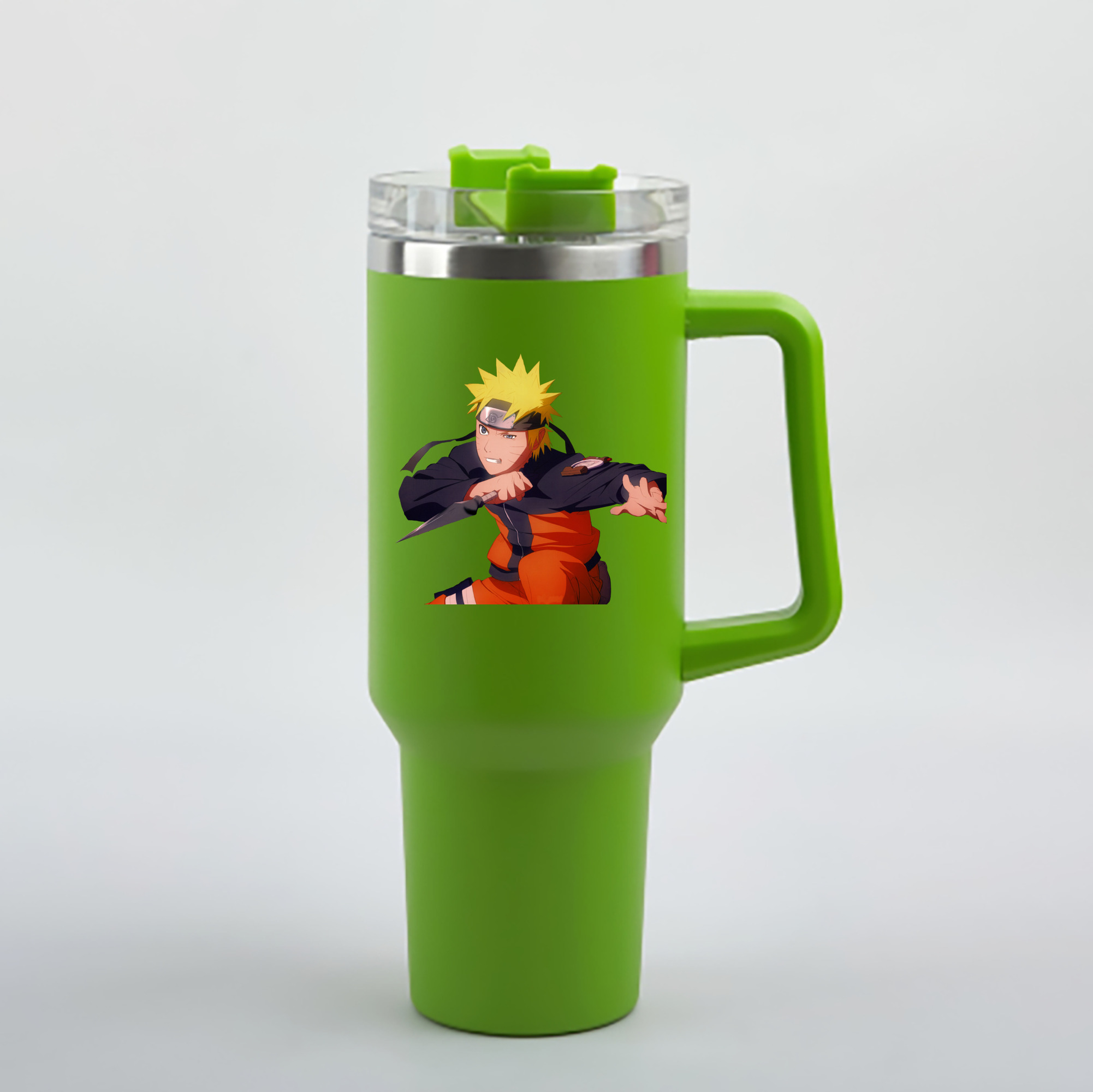 （画像用） NARUTO -ナルト- うずまき ナルト Uzumaki Naruto 1200mL車用タンブラー - クリスタルステッカー（プラスチックストロー付き）